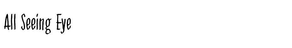 All Seeing Eye Font font